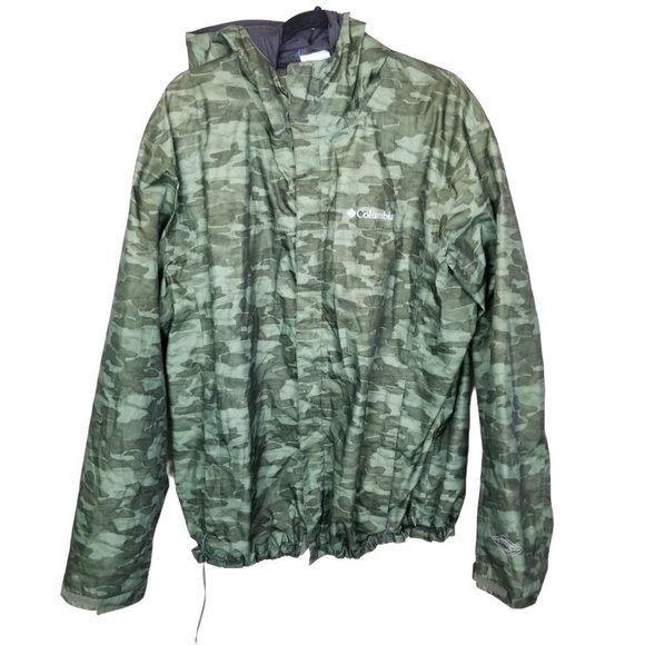 Columbia Jackets & Coats Columbia Mens Xl Green Camo Hooded Full